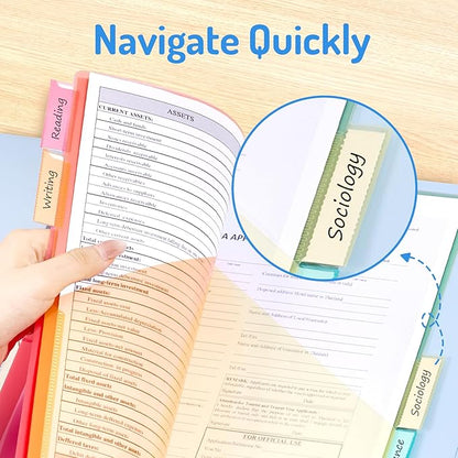 Forvencer 15 Count Dividers with Pockets, 5 Tab Dividers for 3 Ring Binder with Pockets, Subject Dividers with Pockets, Premium Quality Notebook Dividers with Pockets, Multicolor, 3 Sets