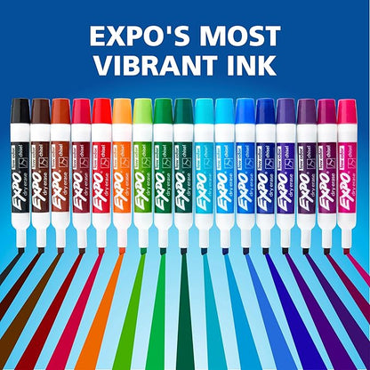 EXPO Low Odor Dry Erase Markers, Chisel Tip, Assorted Fashion Colors, 36 Count for Classroom, Office & Home Use