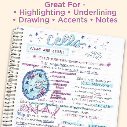Zebra Pen 78108 Mildliner Double Ended Highlighter Set, Broad and Fine Point Tips, Assorted Ink Planner Colors, 8-Pack