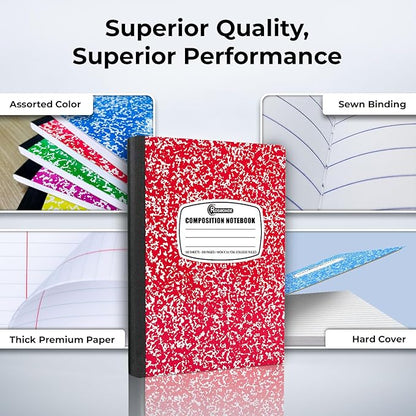1000 Pack (Pallet) Composition Notebook Bulk, College Ruled, Pallet of Composition Notebooks, 200 Pages (100 Sheets), 9-3/4 x 7-1/2, Bulk Notebooks for School & Office, 4-7 Days Transit