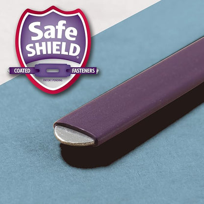 Smead Pressboard Classification File Folder with SafeSHIELD Fasteners, 2 Dividers, 2" Expansion, Legal Size, Blue, 10 per Box (19030) (Pack of 5)