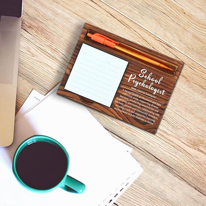 School Psychologist Gifts for Women, School Psychologist Office Gift, Thank You Gifts for School Psychologist, Funny Desk Signs for School Counseling Office Desk Self-Stick Note Pad Holders SD128