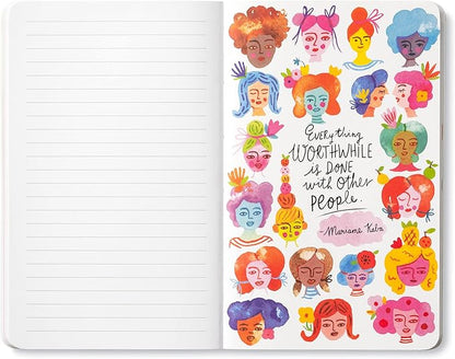 Compendium Softcover Journal - Individually, we are one drop. Together, we are an ocean. – A Write Now Journal with 128 Lined Pages, 5”W x 8”H