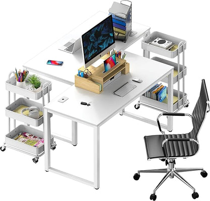 SHW 48-Inch Commercial-Grade Office Computer Desk, White