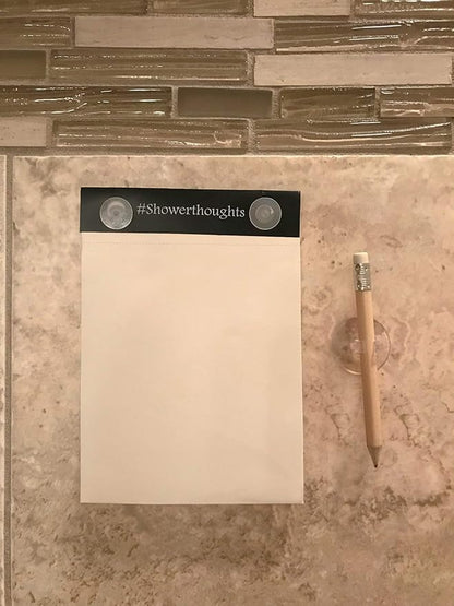 Waterproof Shower Notepad with Pencil - Shower Notebook with Waterproof Paper