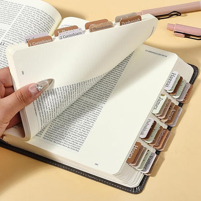 Mr. Pen- Bible Tabs, 75 Tabs, Coffee Palette, Laminated Bible Tabs for Women and Men, Bible Tabs for Study Bible, Bible Index Tabs, Bible Book Tabs, Bible Labels Tabs, Mr Pen Bible Tabs