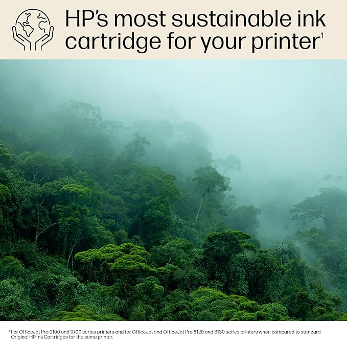 HP 936e EvoMore Cyan Ink Cartridge | Works OfficeJet 9120 Series, OfficeJet Pro 9100 Series, OfficeJet Pro Wide Format 9700 Series | Carbon Neutral | 4S6V3LN