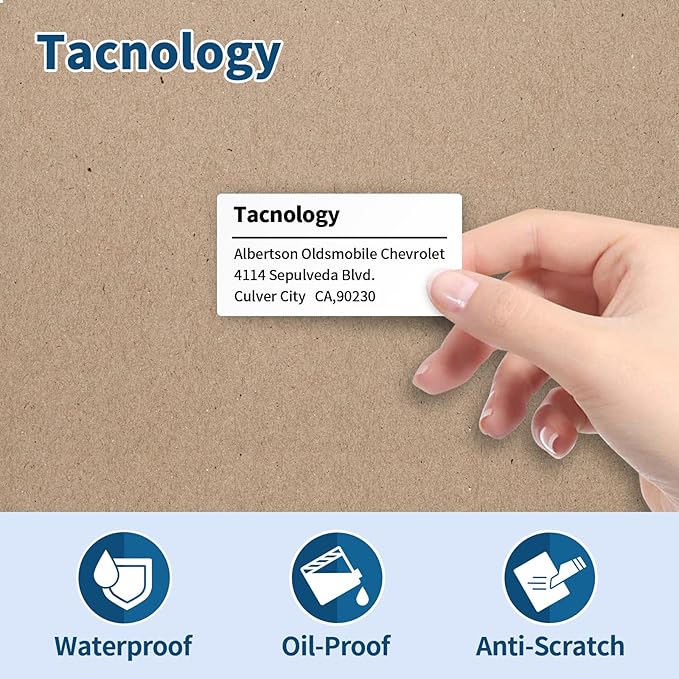 Tacnology 24 Rolls 2" X 1" Direct Thermal Labels - Perforated Barcode Replacement Labels - Compatible with Rollo & Zebra Desktop Printers - FBA Adhesive Address Shipping Labels- 1300 Labels/Roll