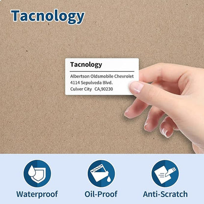Tacnology 24 Rolls 2" X 1" Direct Thermal Labels - Perforated Barcode Replacement Labels - Compatible with Rollo & Zebra Desktop Printers - FBA Adhesive Address Shipping Labels- 1300 Labels/Roll