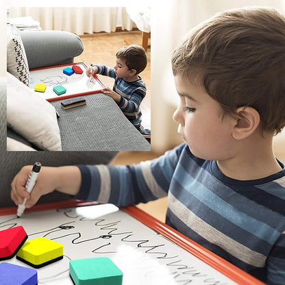 Mini Dry Erase Erasers, IHPUKIDI 48 Pack Magnetic Whiteboard Dry Erasers Chalkboard Cleaner Wiper for Kids and Classroom Teacher Supplies, Home and Office (2 x 2 Inch)
