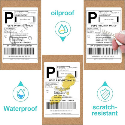 Joyberg 4x6 Thermal Labels, Shipping Labels, Strong Adhesive Thermal Labels, White Thermal Printer Paper/Labels