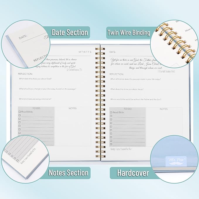 Mr. Pen- Bible Journaling Kit for Women, Ocean Breeze, Bible Highlighters and Pens No Bleed, Bible Journaling Supplies, Bible Study Kit, Easter Gift