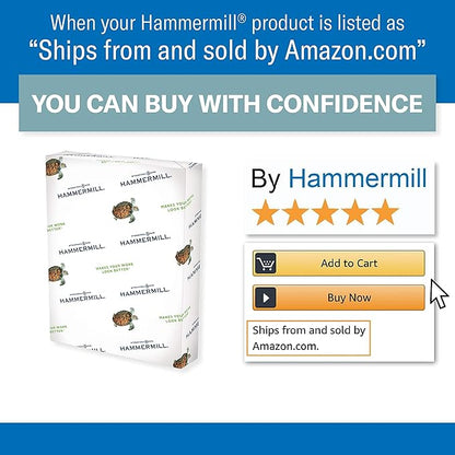Hammermill Colored Paper, 24 lb Salmon Printer Paper, 8.5 x 11-1 Ream (500 Sheets) - Made in the USA, Pastel Paper, 103120R