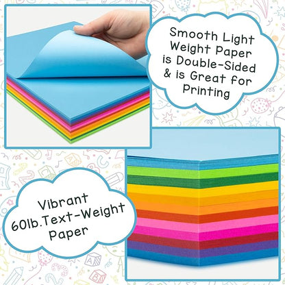 Hygloss Light Blue Colored Paper - 24 lb, 89 GSM, Acid-Free, Fade-Resistant, 11x17-Inch Ledger Size Color Copy Paper, 90 Sheets