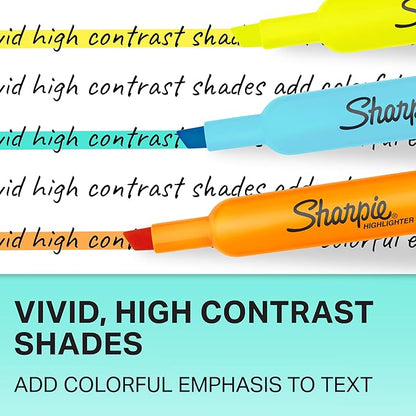 Sharpie Tank Highlighters, Fluorescent And Pastel Highlighters, Chisel Tip Highlighter Markers Set, Teacher And Office Supplies, School Supplies, Assorted Color, Value Pack, 36 Count