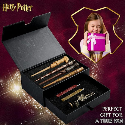 Harry Potter Gifts Writing Set Wand Pens Stationery Set Keepsake Box Wax Seal Stamp Vintage Letter Paper Marauders Map Hermione Wand Kids Teens Adults