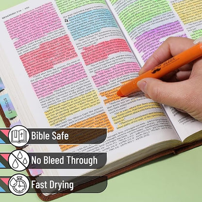 Mr. Pen No Bleed Gel Highlighter, Bible Highlighters, Assorted Colors, Pack of 8, Fluorescent Gel Highlighters