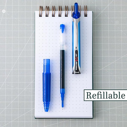 Pilot, Precise V5 RT Refillable & Retractable Liquid Ink Rolling Ball Pens, Extra Fine Point (0.5 mm) Assorted Ink Colors, Tub of 48