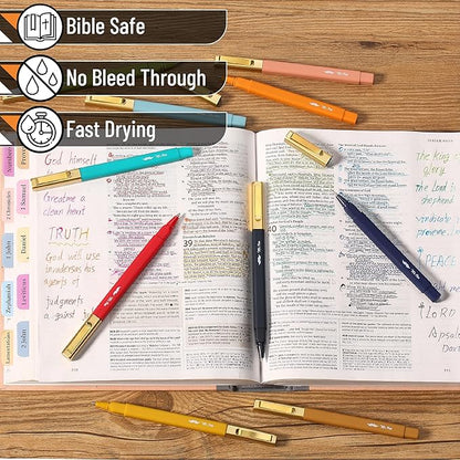 Mr. Pen- Aesthetic Pens, 10 Pack, Vintage Color Ink, Fast Dry, No Smear Bible Pens No Bleed Through, 0.7mm Fine Point Pen, Ballpoint Pens Ballpoint, Fine Tip Pens for Note Taking, Pens Aesthetic