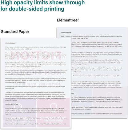 Elementree Sustainable Printer Paper Case, 8.5 x 11 White, 5 Reams, 2500 Sheets of 20lb Printing Paper, Made in the USA (00918C)