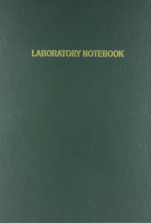 BookFactory Green Lab Notebook/Laboratory Notebook - 96 Pages (.25" Grid Format) 8 7/8" x 11 1/4", Green Cover, Section Sewn Hardbound (LIRPE-096-LGR-A-LGT1)